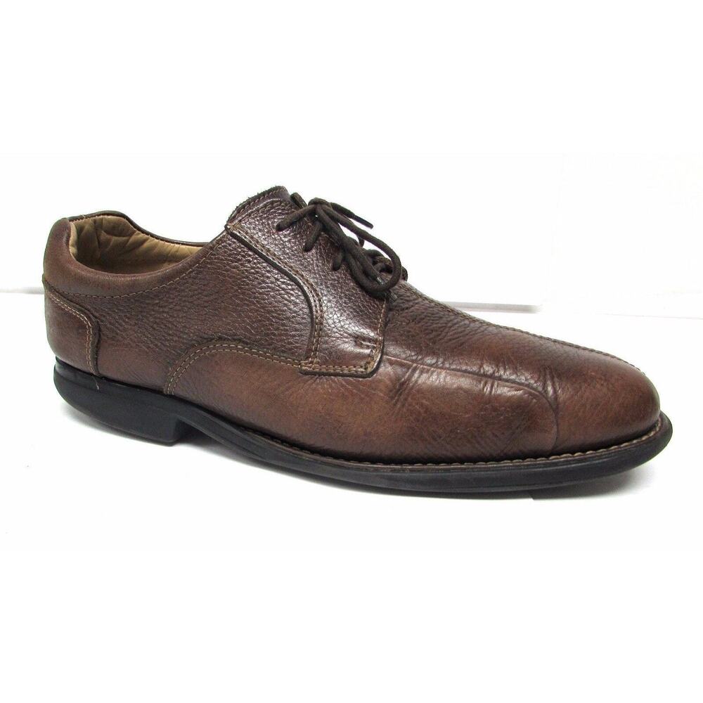 Belvedere mens Brown leather Bay Bridge split toe oxford shoes size 10 EEE WIDE